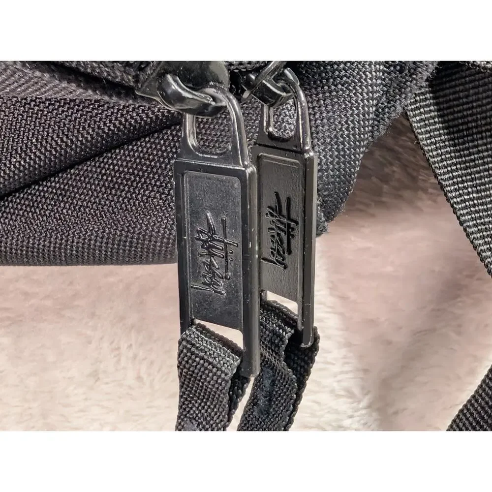 90s Y2K Vintage Stussy Black Backpack Clam Shell Skatewear Skate Unique - Picture 12 of 12